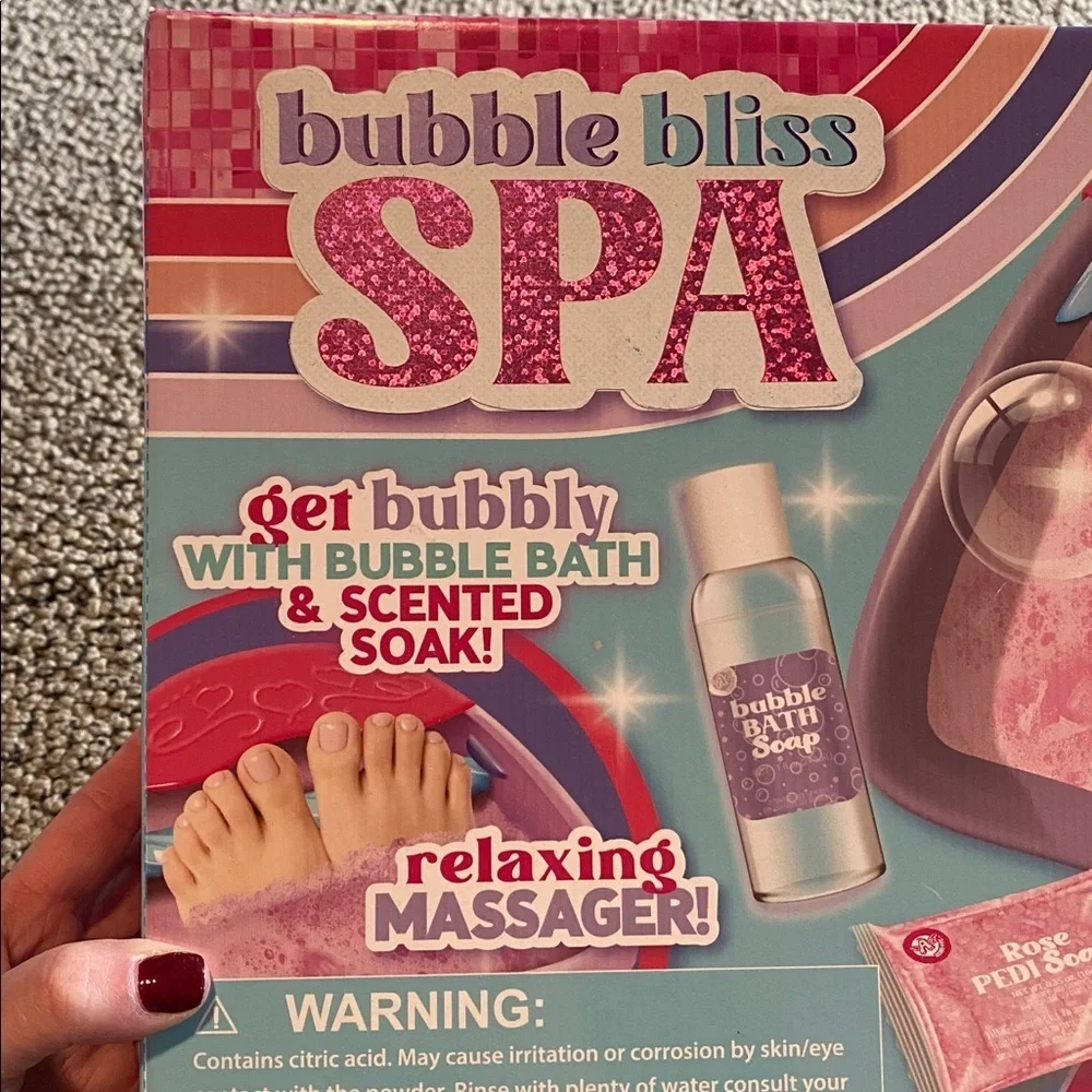 Bubble Bliss Spa Set with Pink and Blue Design